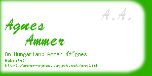 agnes ammer business card